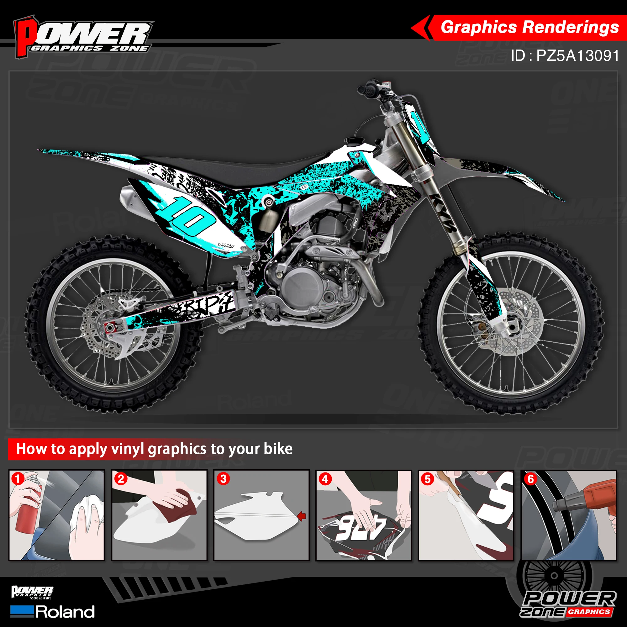 Персонализированные графические фоны PowerZone Team наклейки 3M Набор наклеек для HONDA