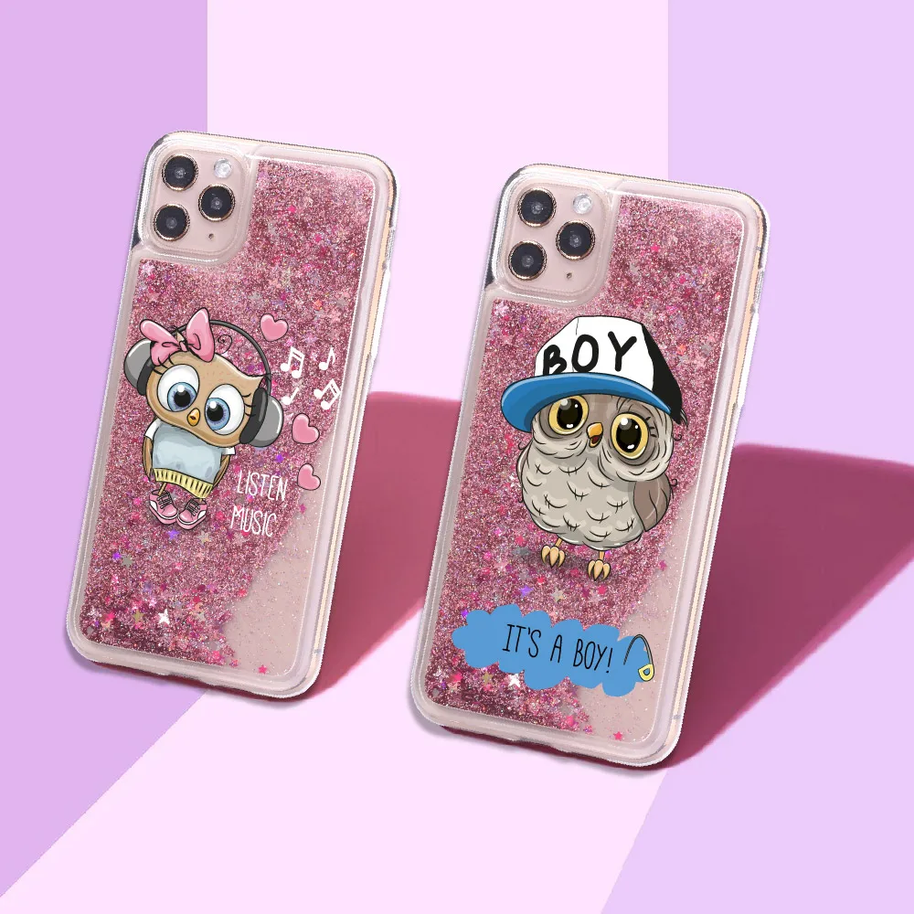 Милый блестящий чехол для телефона с изображением совы девочек и мальчиков iPhone 11