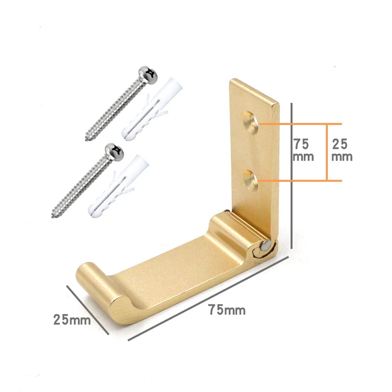 Складной крючок для одежды с круглой головкой креативный из сплава без отверстий