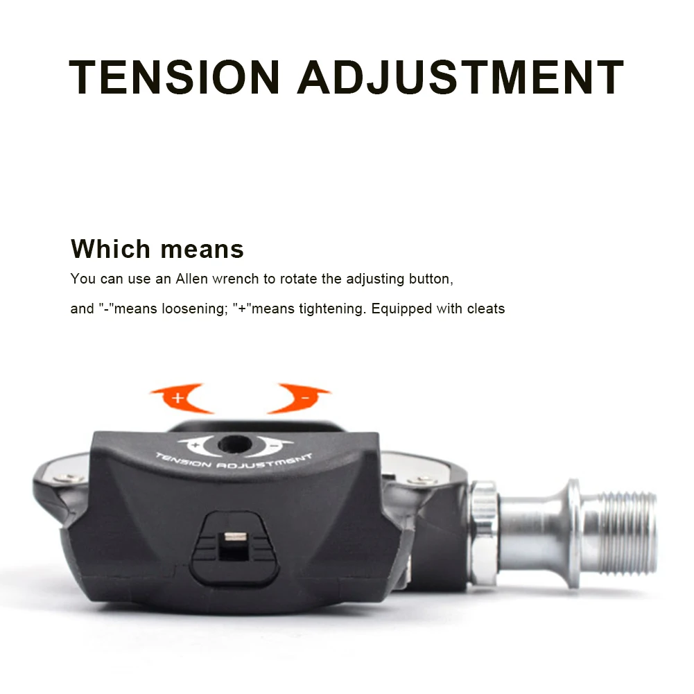 

1Pair Cycling Road Bike Bicycle Self-Locking Pedals with Cleats Aluminum Alloy Road Bike Pedals Bicycle Accessories