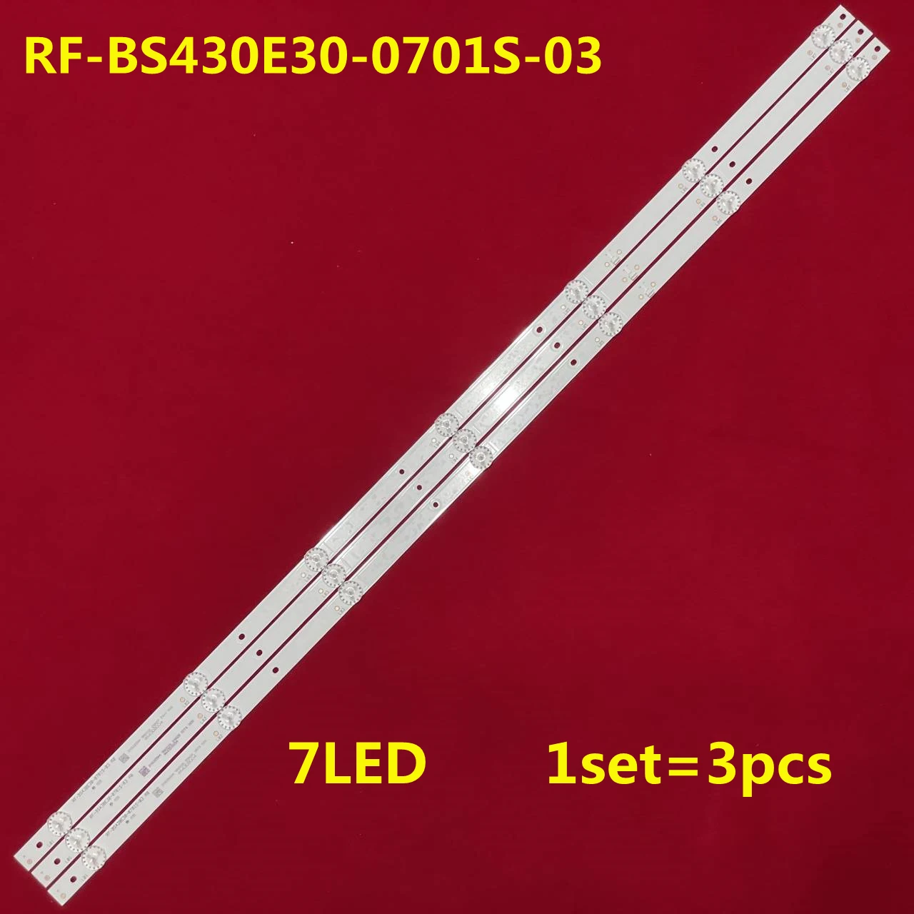 

1set=3pcs LED Backlight Strip for RF-BS430E30-0701S-03 7LED