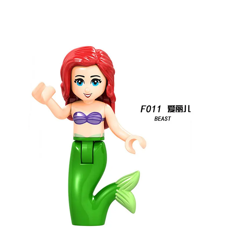 Disney Frozen Friends Анна Эльза Ариэль Золушка Принцесса строительные блоки игрушки для