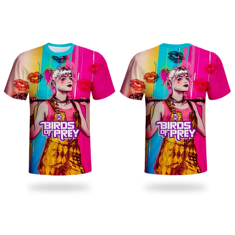 Футболка Harley Quinn WHOSONG с объемным рисунком Классическая мужская футболка коротким