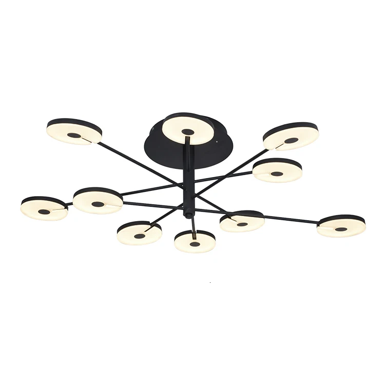 Черный декоративный светодиодный потолочный светильник для ресторана кафе