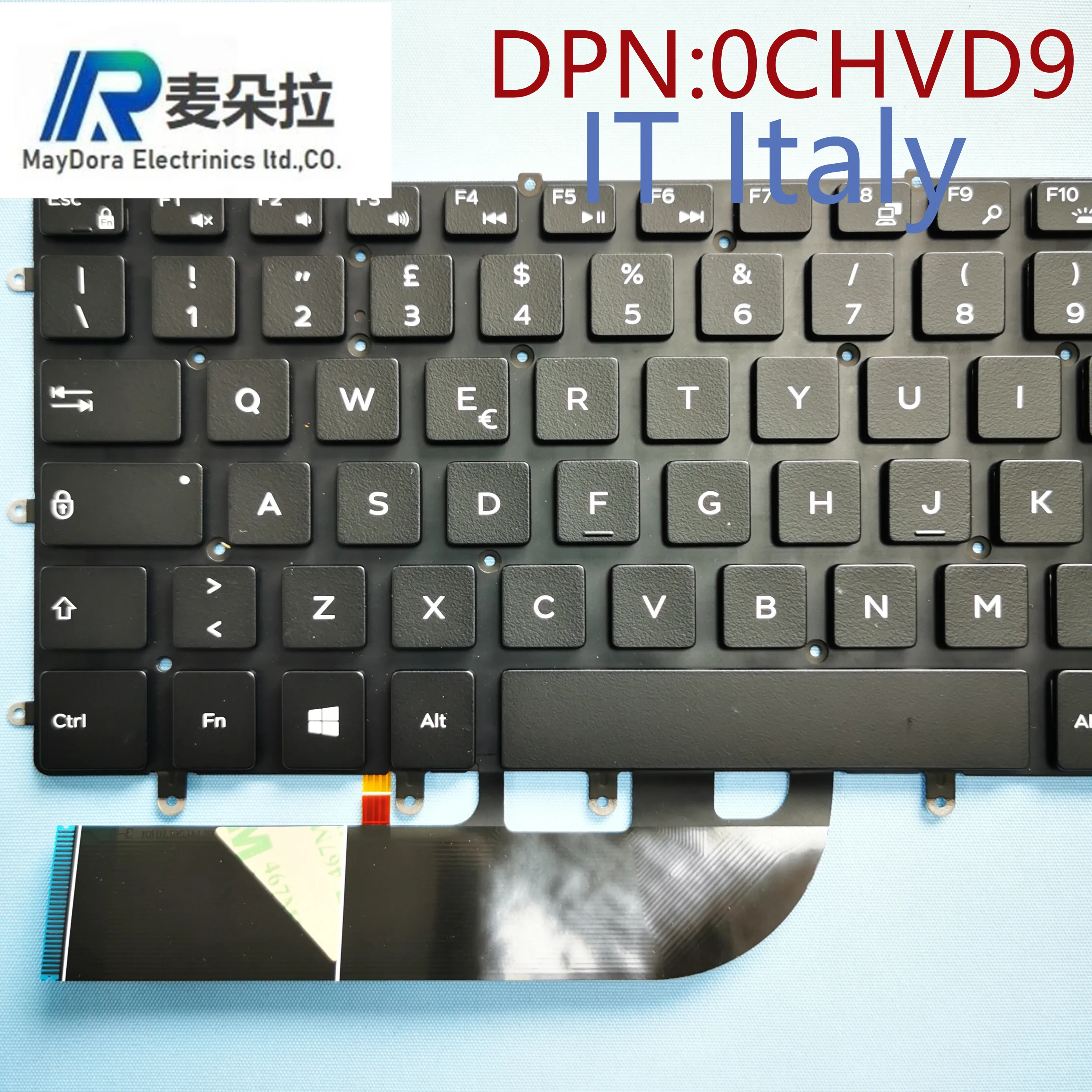 ITA Italy Backlight Keyboard for DELL XPS15 9550 9560 9570 PRECISION M5510 5520 5530 7558 laptop BLACK CHVD9 | Компьютеры и офис