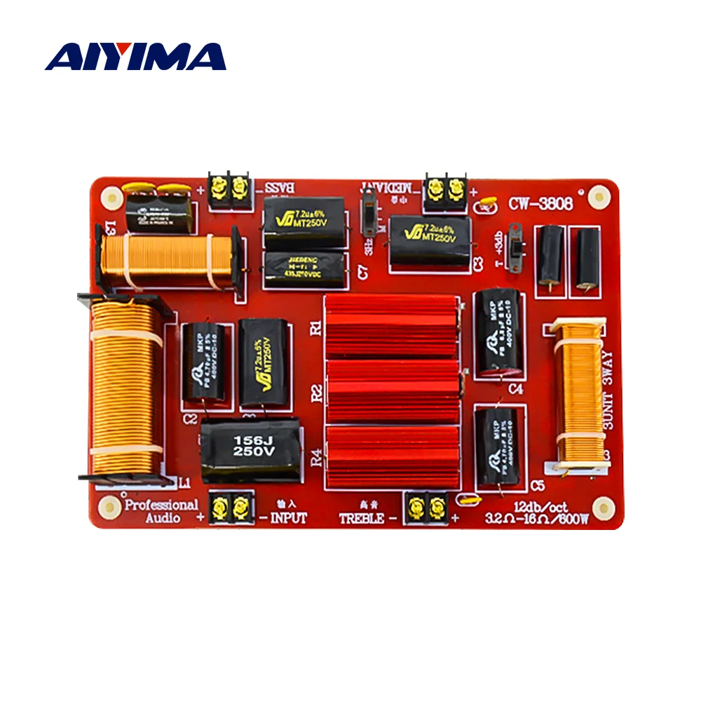 

AIYIMA 600W Speaker 3 Way Crossover Treble Midrange Bass Professional Stage Speakers Crossover Filter Frequency Divider
