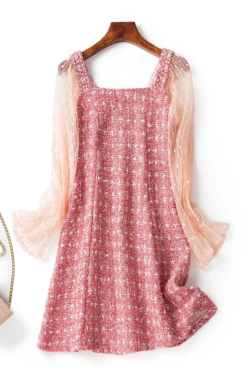 

Lace Cut-out First Love Dress Design Sense Minority Gentleness Temperament Skirt Careful Machine Short Skirt Autumn Dress