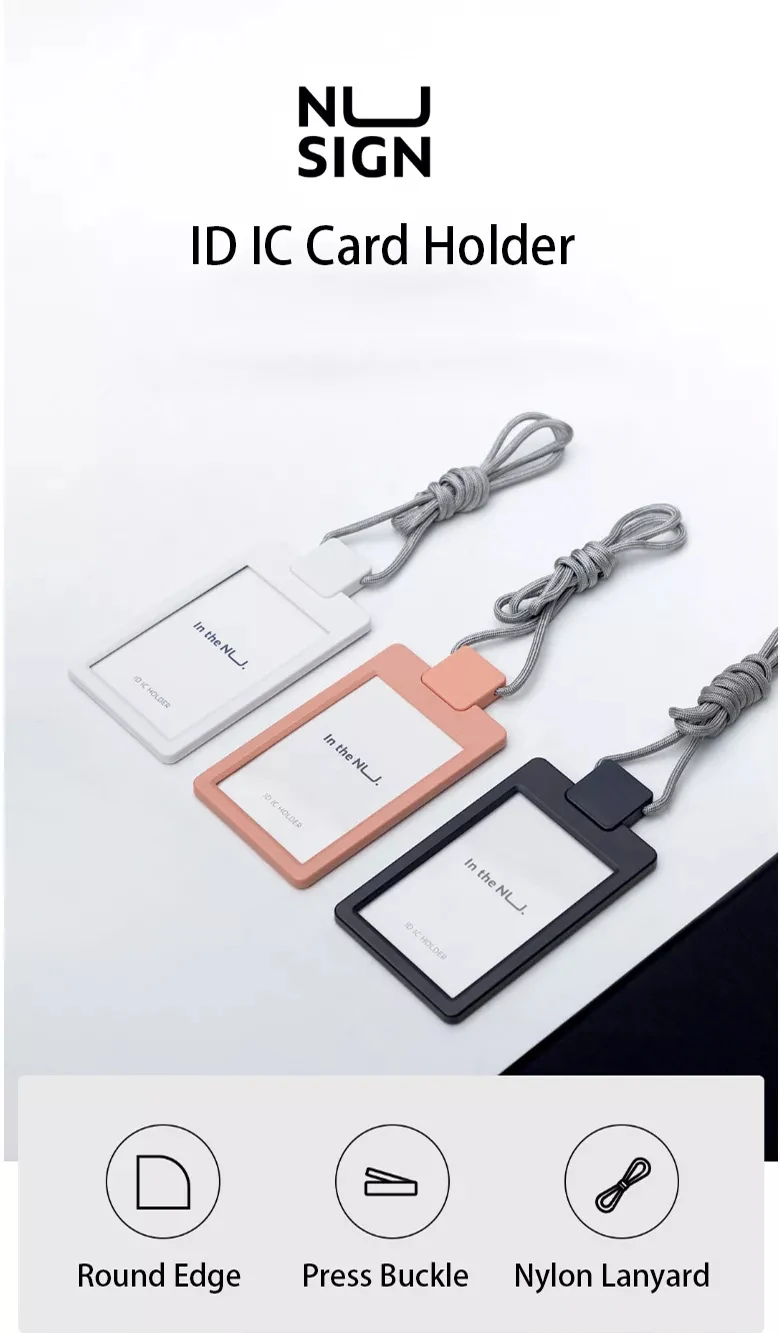 Xiaomi Nusign ID держатель карточки IC с Нейлоновый Шнур для сотрудника именной Обложка на удостоверение личности работы сертификат удостоверений личности для Бейджа