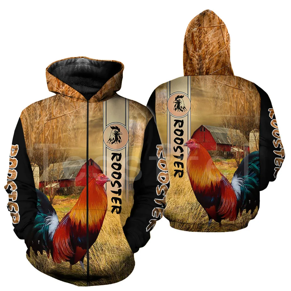 

Animal Symbol Chicken Rooster Funny Crewneck Fashion Tracksuit women men 3D Printed Zipper/Hoodies/Sweatshirts/Jacket