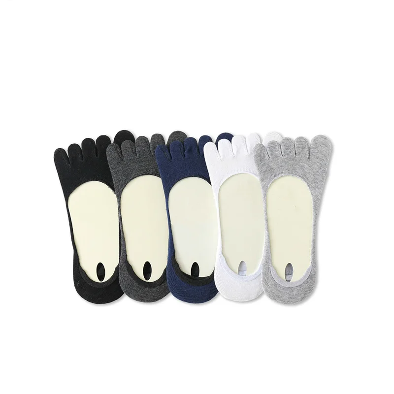 

Mens Pure Color Non-Slip Silicone Socks Summer Cotton Invisible Finger Funny Socks Men Comfortable Breathable Meias 20010210