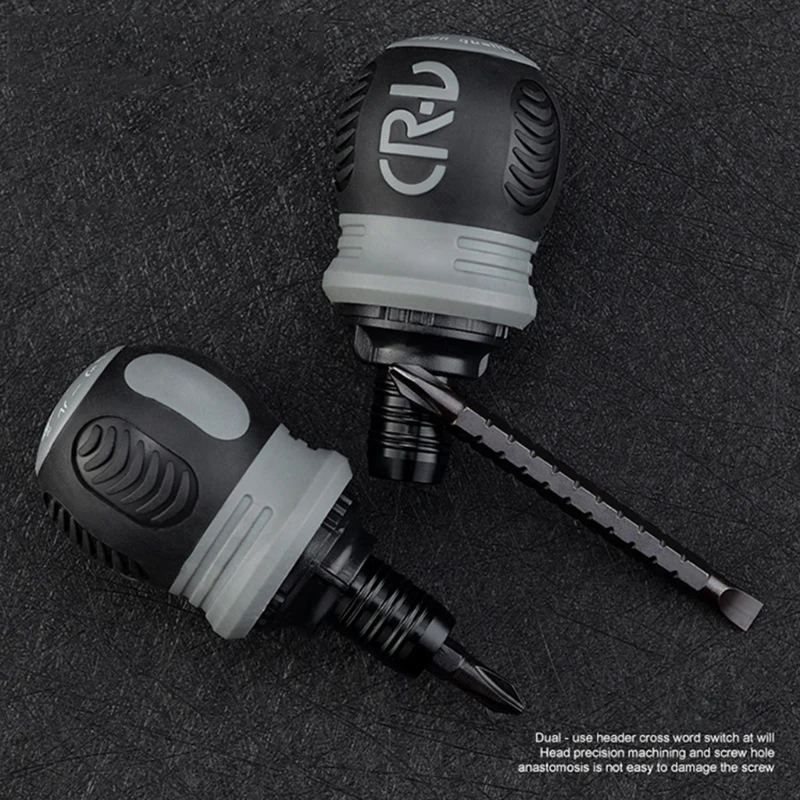 

Energy-saving Screwdriver - Adjustable Length, Slotted and Phillips Magnetic Tip Small Handle Professional Repair Tool