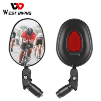 west biking wide angle bike rearview mirror mtb road bicycle handlebar mirror 360 rotation adjustable cycling rear view mirror
