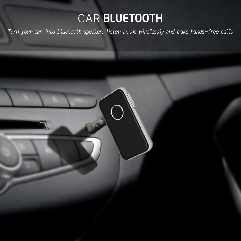 Портативный Bluetooth 4 1 стерео музыкальный приемник хендсфри Aux 3 5 мм автомобильный