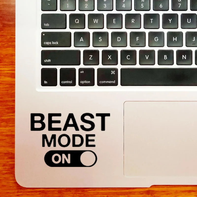 

Beast Mode Humor Quote Trackpad Laptop Sticker for Macbook Decal Pro 16" Air Retina 11 12 13 14 15 inch Mac Book Notebook Skin