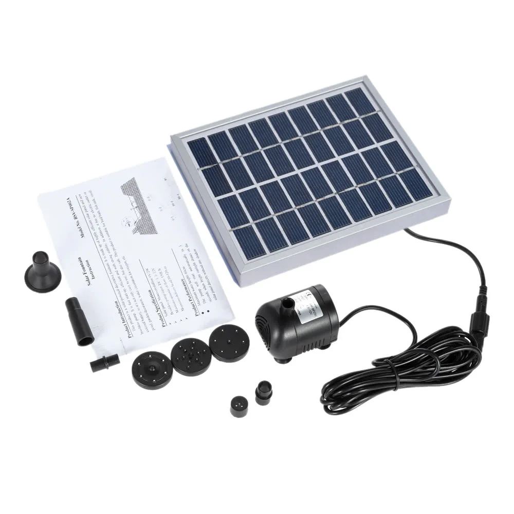 Small Type Landscape Pool Garden Fountains 9V 2W Solar Power Decorative Fountain Water Pump | Дом и сад