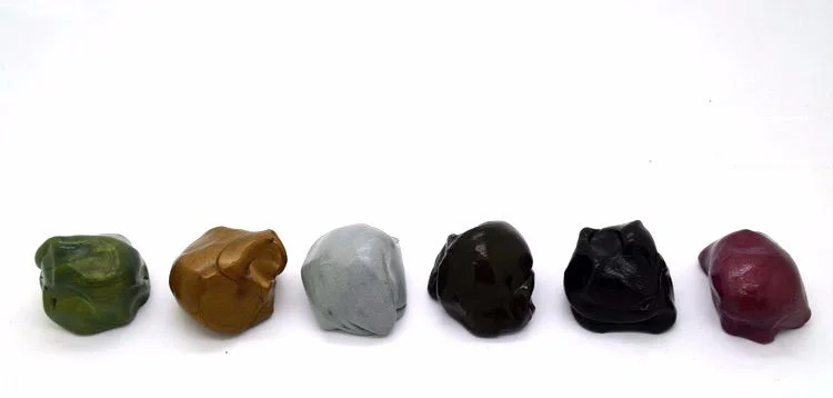 Брендовая ручная шпатлевка Магнитная феррофлюидная Слизка Playdough резиновая глина DIY обучающая головоломка DIY Забавные игрушки с 2 глазами+ 1 нос