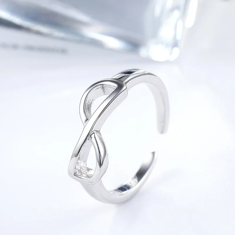 Серебряное кольцо бесконечность Вечность подвески лучший друг подарок