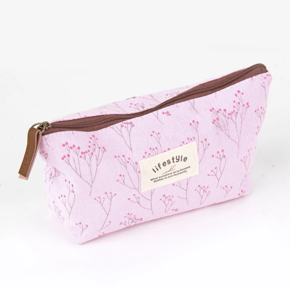 

Vintage Flower Storage Bag Women Cosmetic Handbag Female Makeup Case Multi-Functional Ladies Travel Organizer