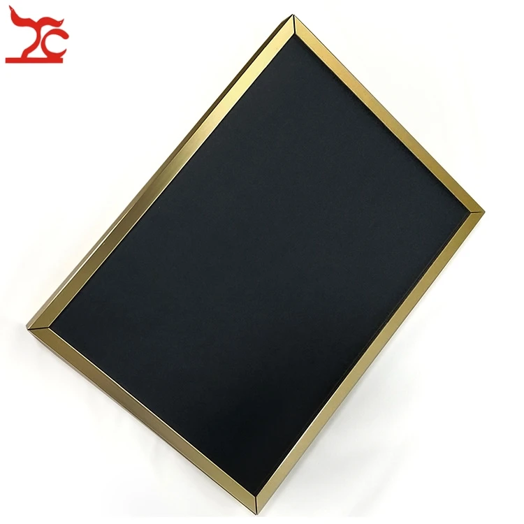 Качественный лоток для ювелирных изделий из нержавеющей стали бархатный ящик