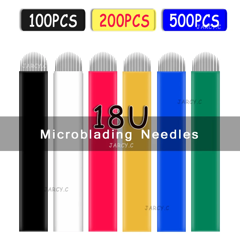 

Permanent Makeup needles Microblading Blades Micropigmentation 12Pin 18U Pins Flex Disposable Extremely Thin Manual Eyebrow Lip