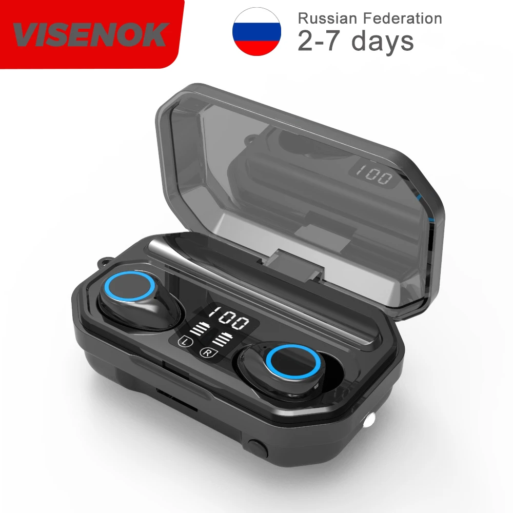 

TWS-стереонаушники VISENOK Plus с поддержкой Bluetooth и шумоподавлением