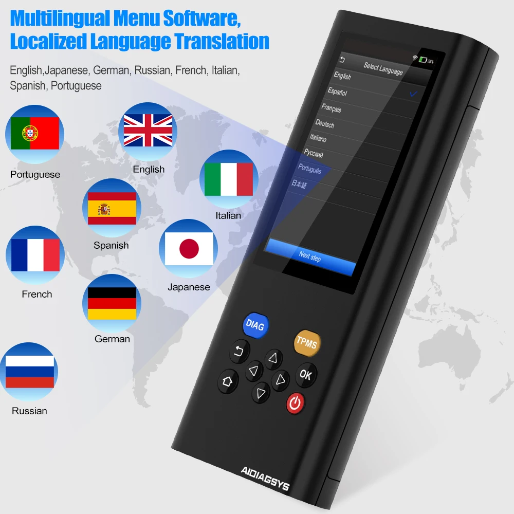 LAUNCH AIDIAGSYS OBD2 автомобильный сканер ABS EPB DPF Сброс масла TPMS программа полные системы