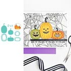 Новое поступление 2021 Хэллоуин тыквы вырезанные искусственные украшения трафарет тиснение шаблон Сделай Сам поздравительная открытка ручной работы