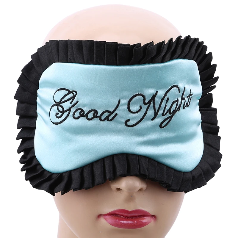 1Pc Comfortable Imitation Silk Satin Word Sleep Mask Eye Cover Personalized Travel Pink/Purple/Green/Blue/Beige | Красота и здоровье