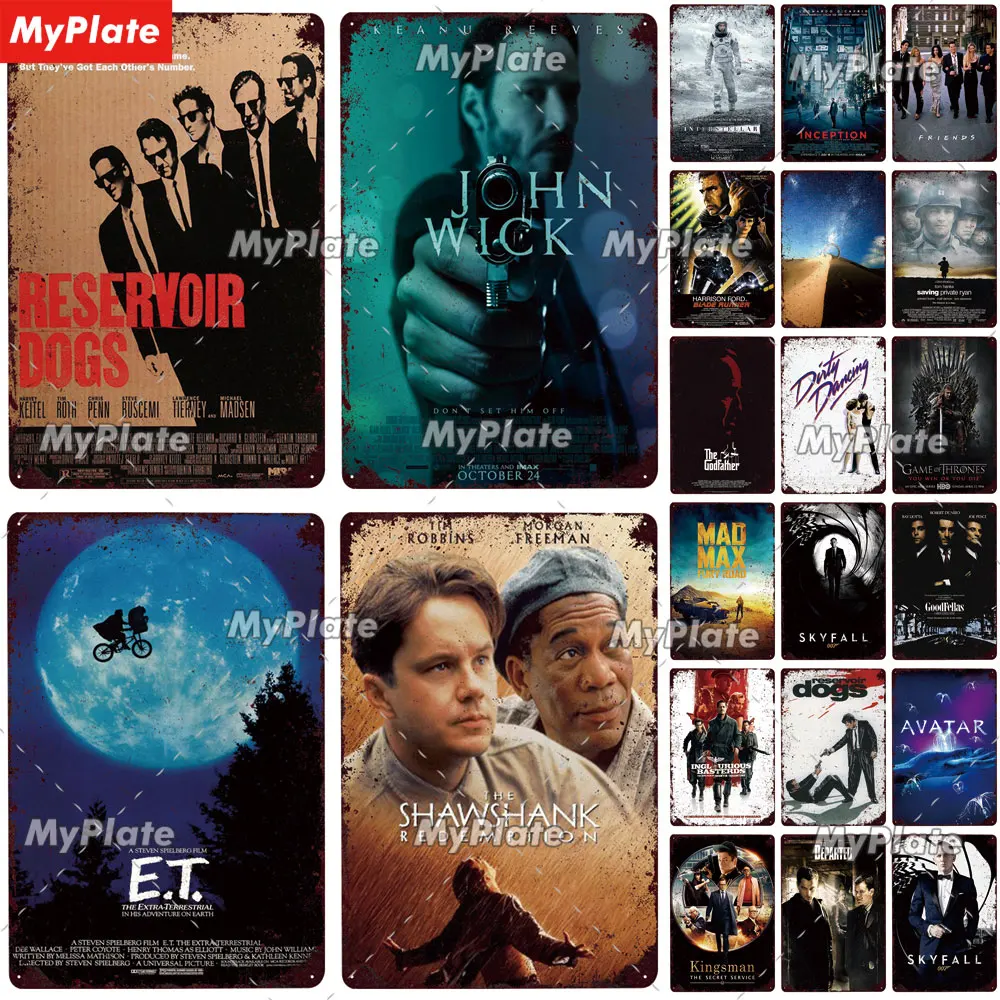 Классический фильм металлический постер Оловянная табличка винтажное украшение