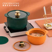 osborn nordic non stick ceramic insulated caserole dish with lid cookware set food warmer pot