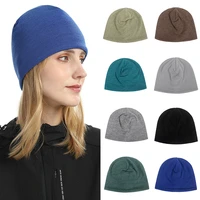 autumn knitted baotou tide hat neutral high collar hat comfortable trendy hat solid color high collar solid color knitted hat