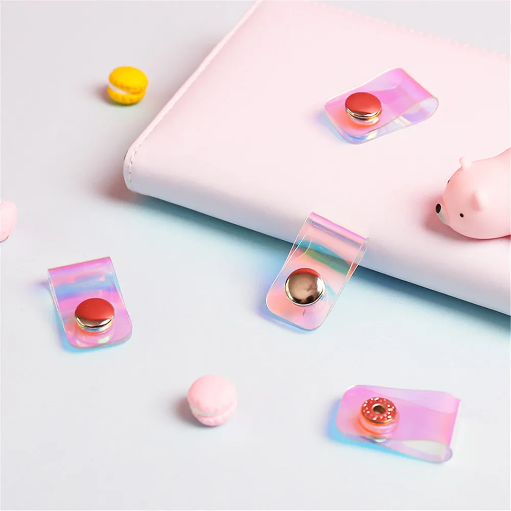 5 шт. милый органайзер для наушников с пряжкой лазерный цветной настольный набор