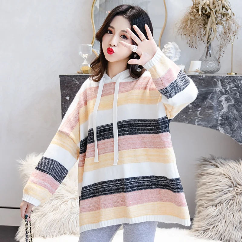 Лидер продаж Свитера для беременных полосатая толстовка свободные пуловеры