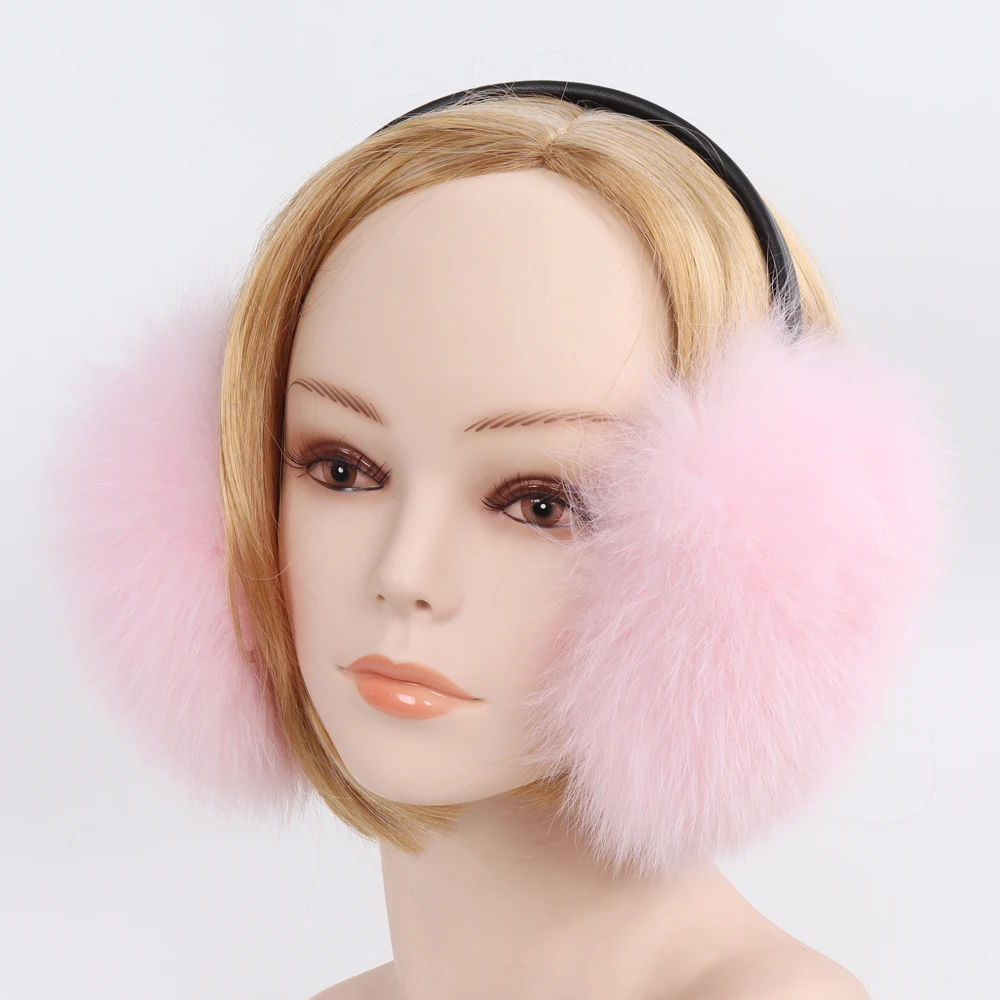 Новое поступление женские плюшевые наушники из натурального Лисьего меха зимние