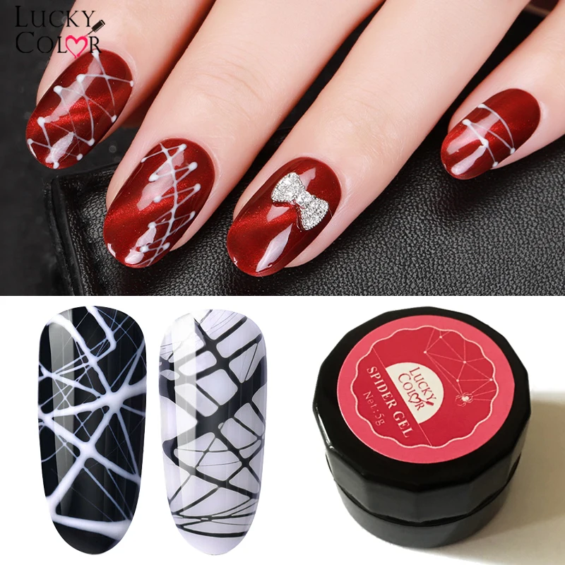 1 Набор 3D лак для ногтей тянущаяся шелковая Паучья линия УФ светодиодный гель