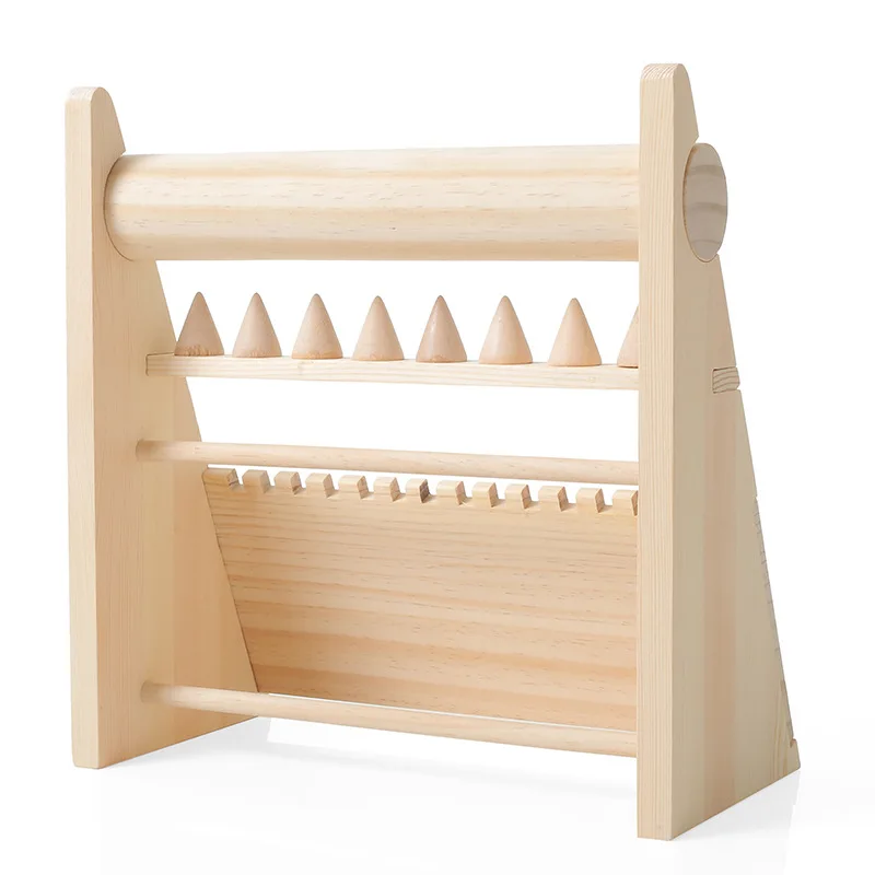 

Solid Wood Jewelry Rack Hanging Necklace Bracelet Jewelry Rack Ring Storage Rack Counter Display Jewelry Display Props