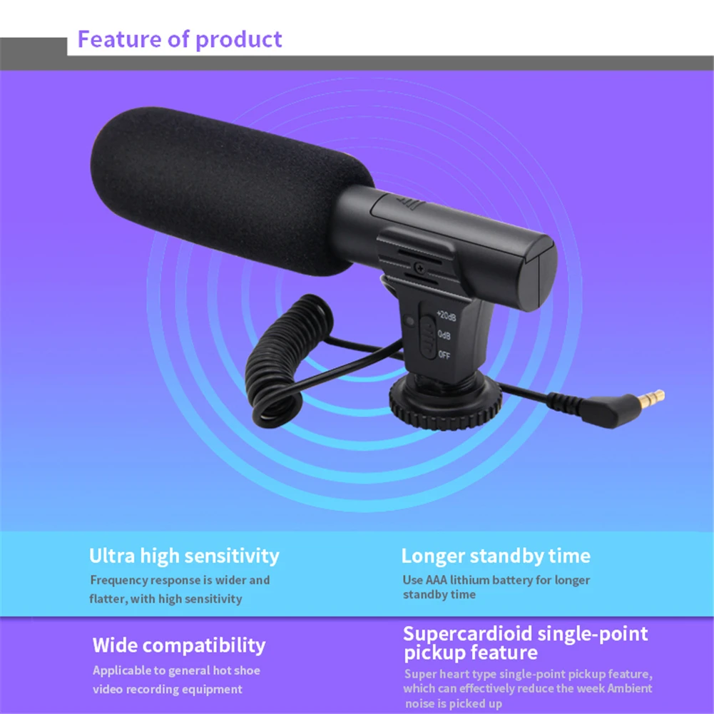 Суперкардиоидный микрофон MIC 05 микро фотографическое оборудование Камера