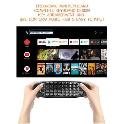 Беспроводная воздушная мышь с Wi Fi клавиатурой перезаряжаемая подсветкой