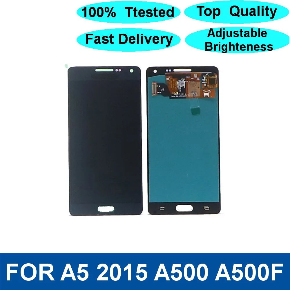 Для мобильного телефона samsung Galaxy A5 A500 A500F A500M ЖК-дисплей кодирующий преобразователь сенсорного экрана в сборе с регулировкой яркости
