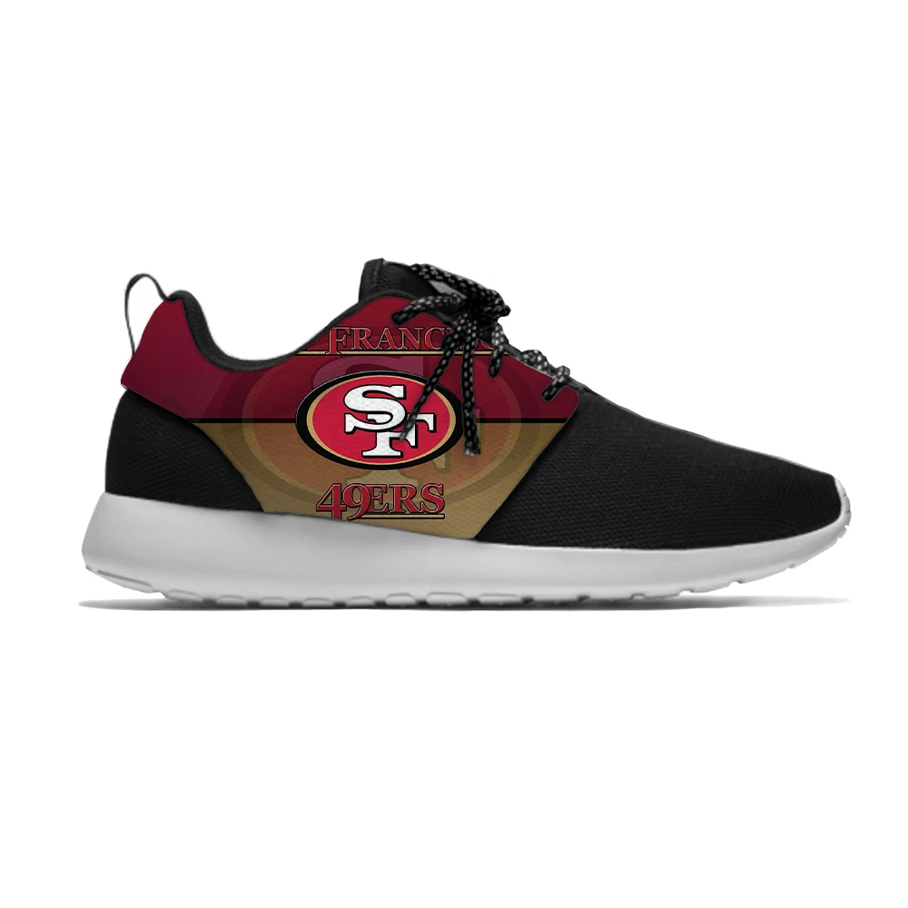 49ers Leisure Casual Sneakers San Francisco Football Fans Mens And Womens Breathable Lightweight Mesh Sport Running Shoes | Обувь