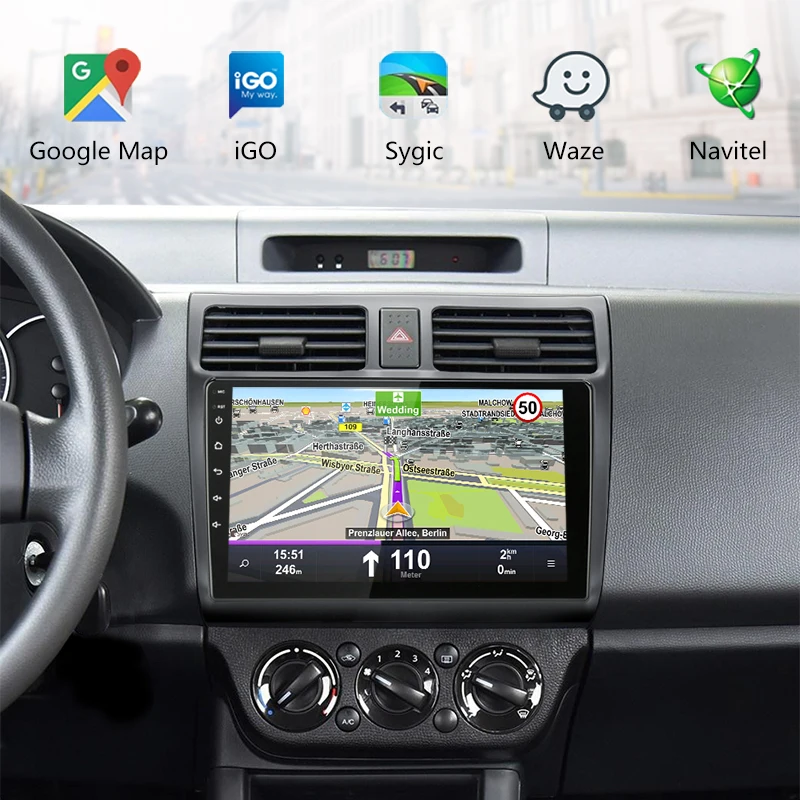 Jansite R9 10 &quotАвтомагнитола для Suzuki Swift 2005 2016 4G сеть Wifi Android 8 1 сенсорный экран