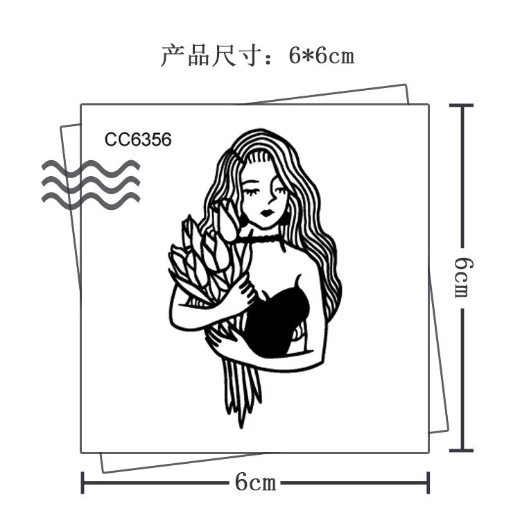 5 шт. змея татуировки Стикеры Водонепроницаемый временные с геометрическим