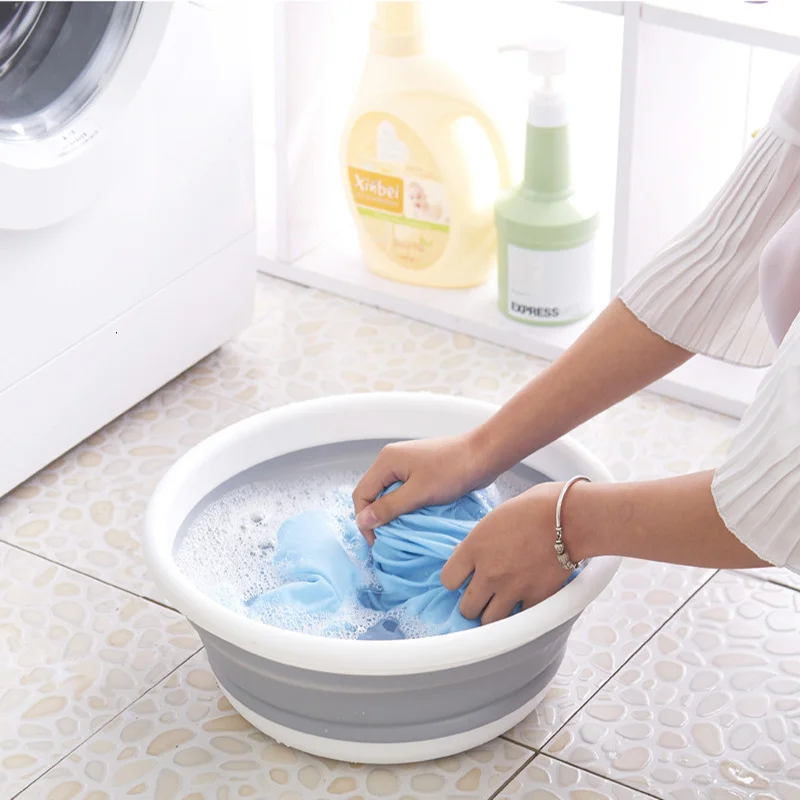 Складной Водонепроницаемый складной бассейн силиконовый инструмент для мытья