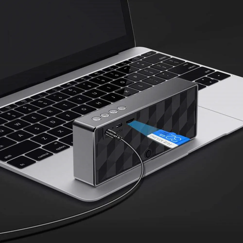 Bluetooth-Колонка HYASIA квадратная стерео-колонка Портативная колонка Bluetooth 4 2