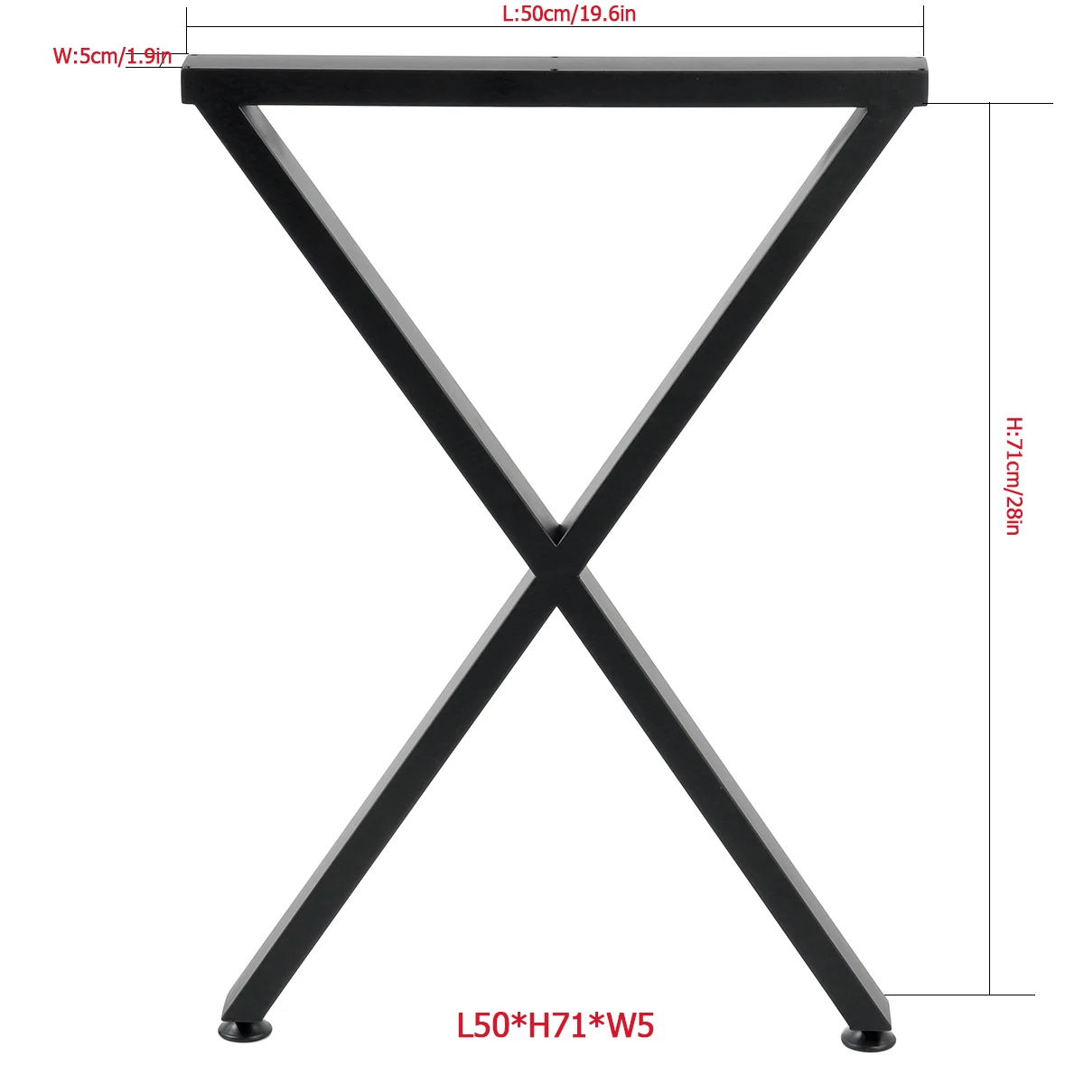 

2pcs X-shape Furniture Legs Table Desk Leg DIY Accessories Home Furniture Industrial Steel Table Legs with Floor Protectors