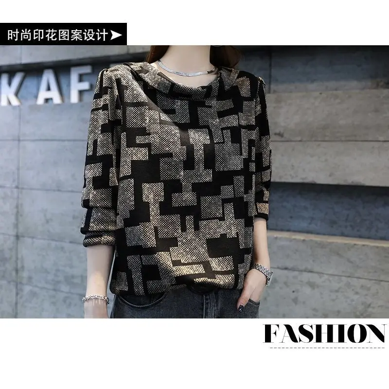 

Europe station long sleeve T-shirt women's autumn 2020 new versatile top Korean loose base shirt