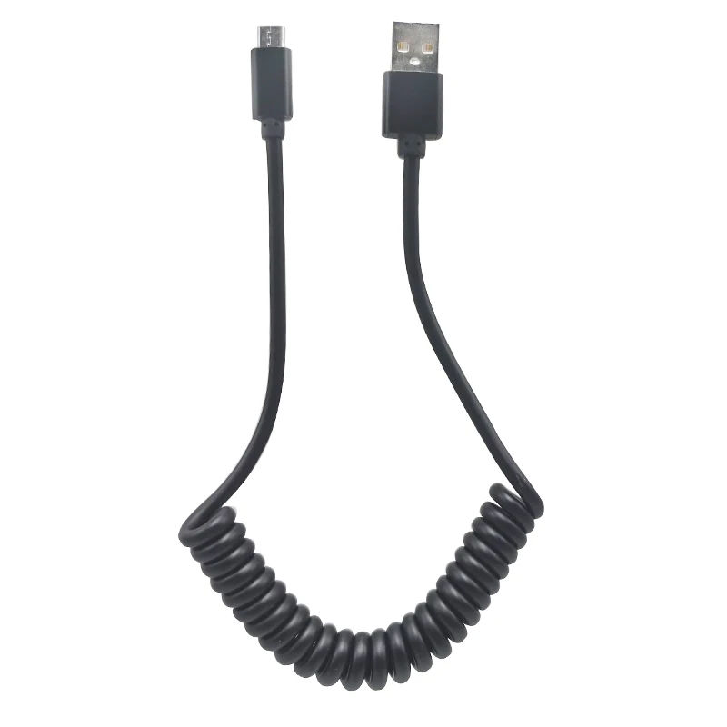 1 м автомобильный пружинный Выдвижной USB мобильный телефон линия быстрой зарядки