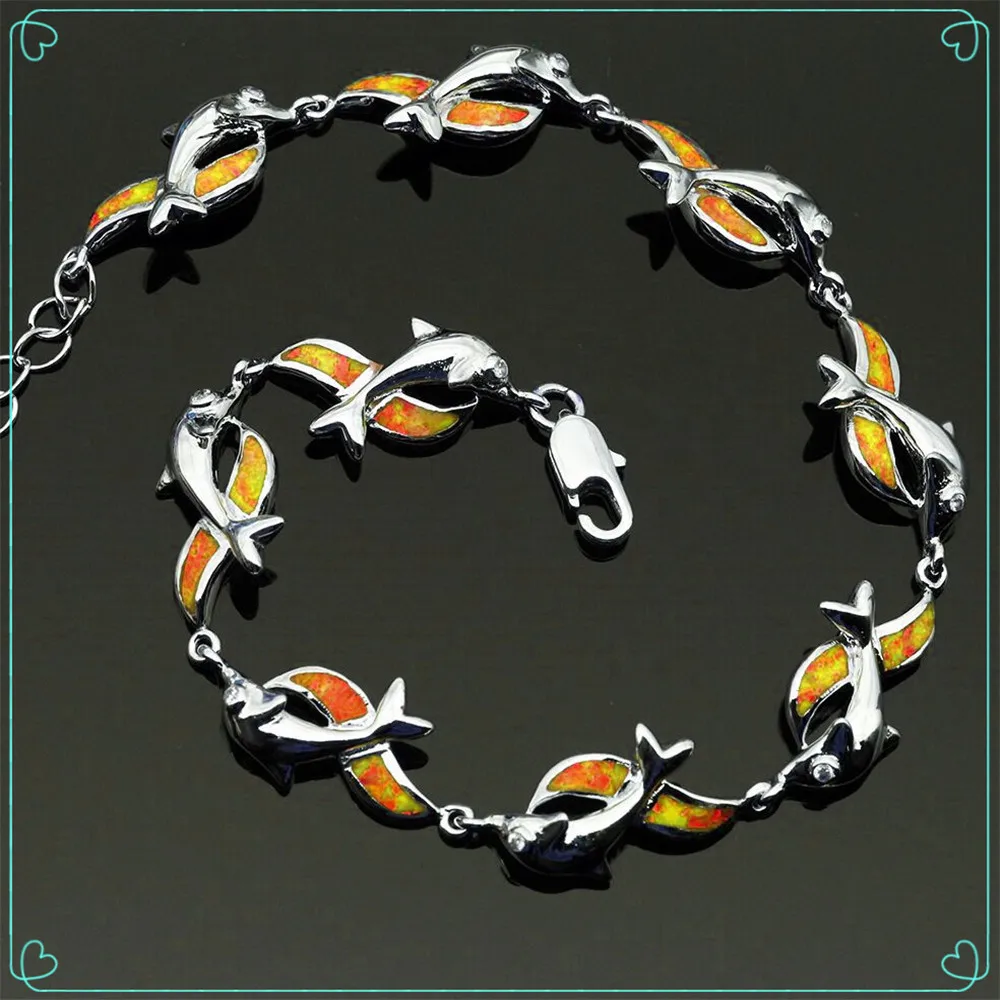 

JLMBZ Bracelet Chain pulseras Beach Fish Dolphin Bracelets for Women kpop Charm Bracelet Femme Valentine's Day