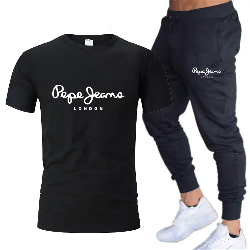 

Men's Tracksuit Men T-shirt + Men's Shorts Two Piece Set Casual Soft Sportswear Brand Men Clothing Men's Suit Jogging Male Sets