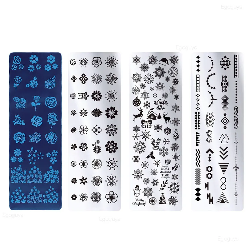 Пластины для стемпинга ногтей печать лака Одуванчик цветы лист Бабочка шаблоны